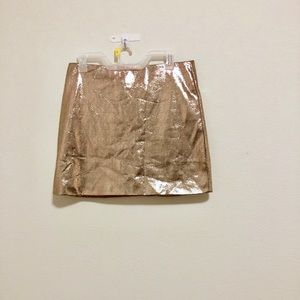 NWT Forever 21 gold mini skirt size L